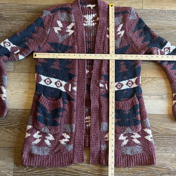 Jodifl Long Soft Knit Open Cardigan Size Sm Southwestern Geometric Aztec Boho - Picture 7 of 7